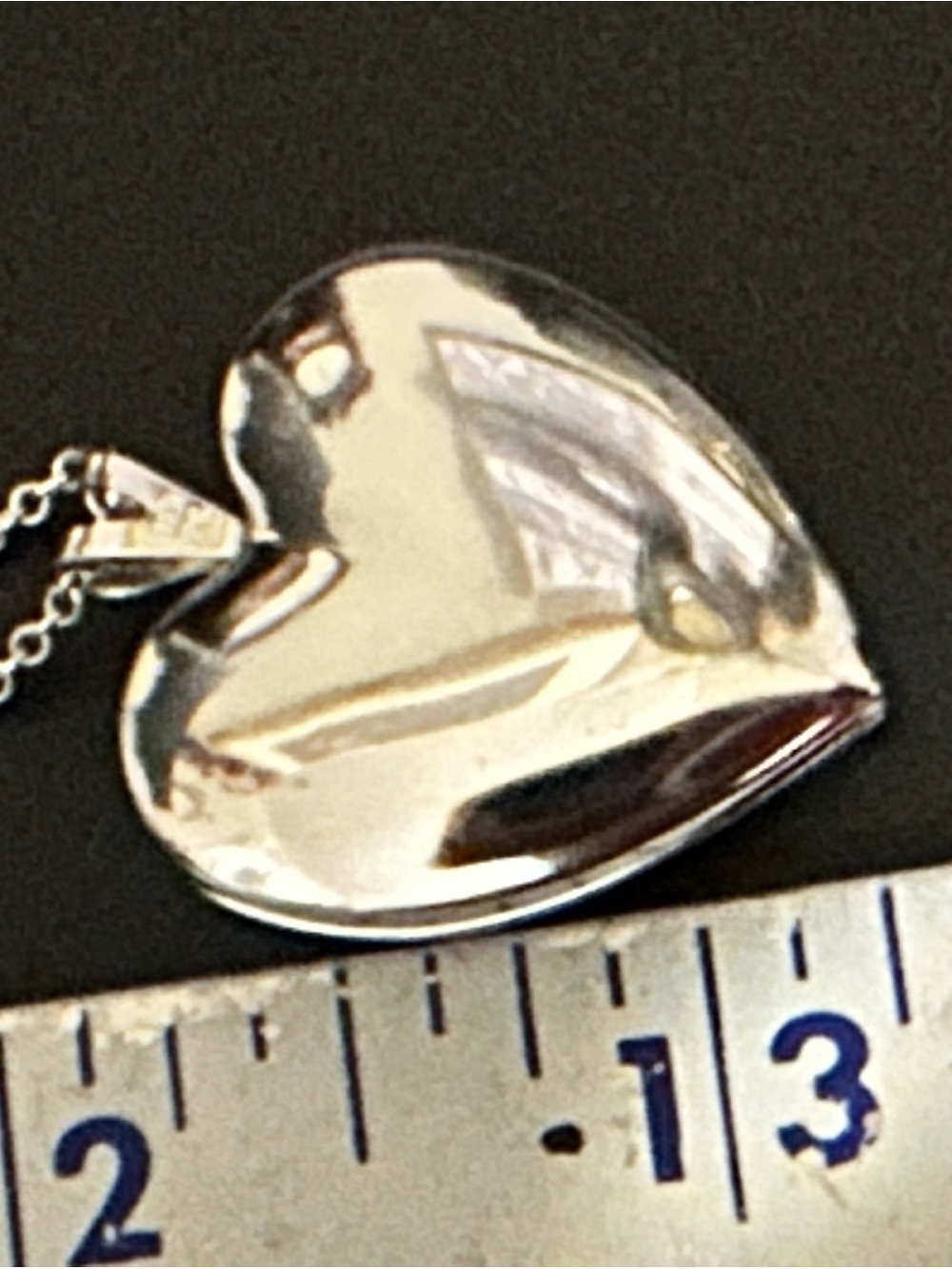 Elegant Silver Heart Pendant Necklace - Classic Heart Charm 24”long